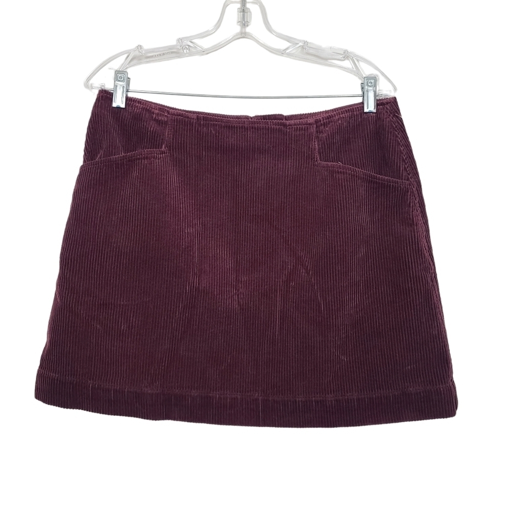 AG Adriano Goldschmied Bernadette Corduroy Maroon Skirt 31R